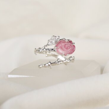 トルマリン 薔薇のリング シルバー925 フリーサイズ③