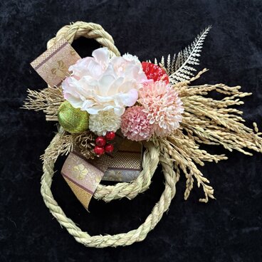  「華しらべ〜桃色〜」しめ飾り