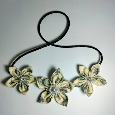 軽くて和柄の花ネックレス　86