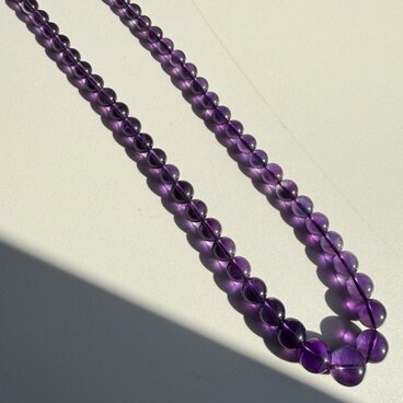 帝王紫・プレミアム・天然アメジストタワーネックレス Amethyst・約25cm