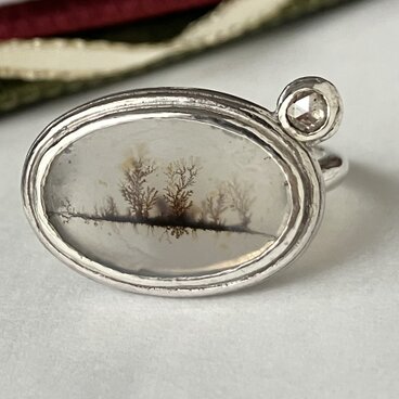 デンドリティックアゲート・リング(silver925）