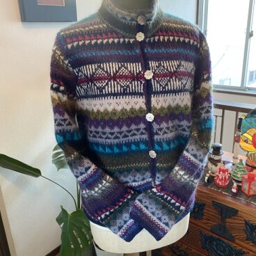 №２　編み込み　カラフル　ジャケット