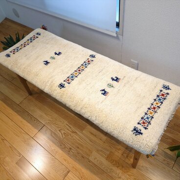 ペルシャ　ギャッベ ミニランナー　ラグ　120x45cm　ヤギ　生命の木　パネル　RJ15857