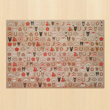 包装紙　午（うま）・宝尽くし　3枚セット