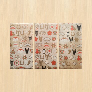 金封（封筒）　午（うま）・宝尽くし　3枚セット