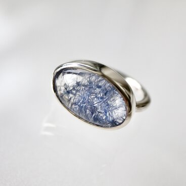 [深海庭園dumortierite in quartz]ring