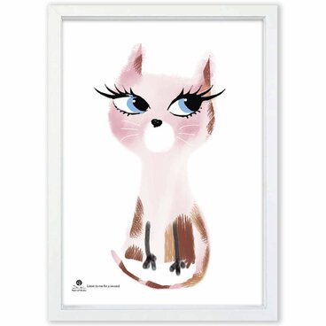 不満なネコ　猫　送料無料 　イラスト　A4〜A0　ポスター　アートポスター　アート/sei検索新着順　3843