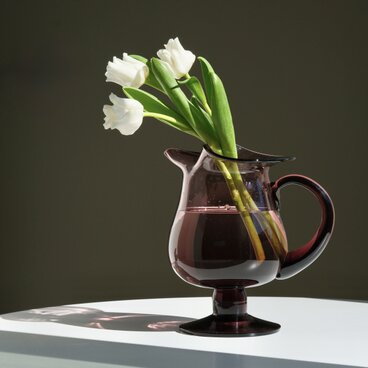 アメリカ製 / ヴィンテージ / ガラス花瓶 / アメジスト