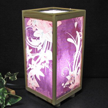 ◆『紅百合夢66』華燭の宿り木／至福の灯かり・心温まるひと時／25-66／LED･桧枠造・ラミネート加工・軽量／