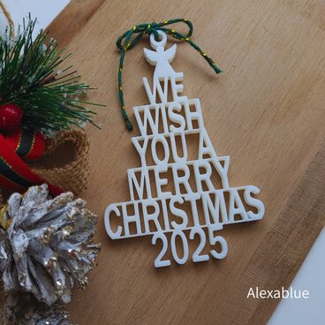 ホワイトレター  クリスマスツリーオーナメント｜モノトーン・シックインテリア