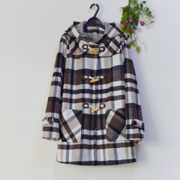 総裏チェック柄大人可愛いダブルコート♪