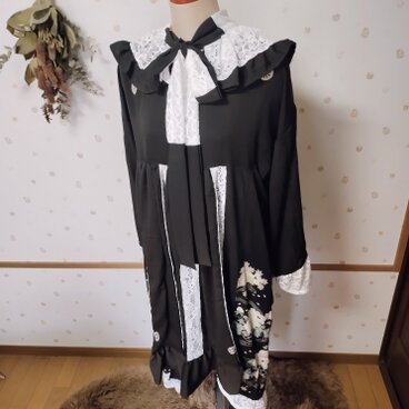 着物リメイク　花葬ワンピース