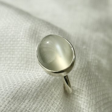 K10WG[月兎のgrey moonstone]ring