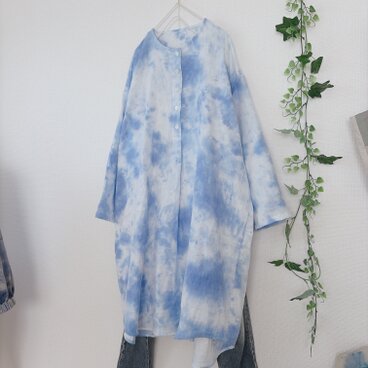 1点もの！ダブルガーゼヘンリーネックワンピース