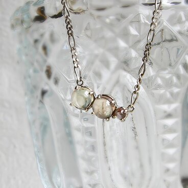 サンストーン ネックレス 太陽の輝き 華奢ペンダント【silver925】