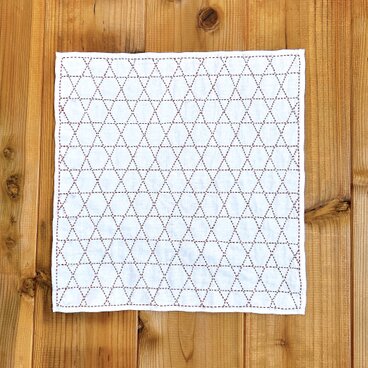 刺子の花ふきん（籠目）