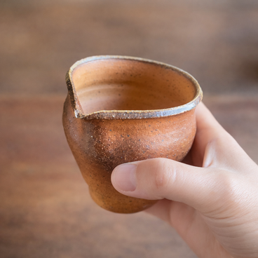 炎の色の片口｜湯冷まし・酒器・ドレッシング入れ｜焼締｜和陶器