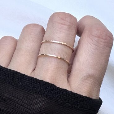 14kgf Stardust Blank 2連　リング　指輪