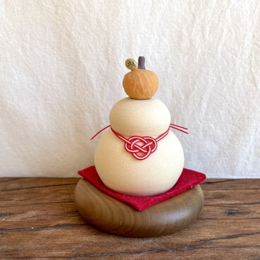 陶器の鏡餅(中大サイズ・焼き締め)