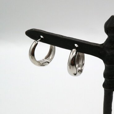 kpierce-063-silver ワンタッチフープピアス完成品 18×17mm(ロジウム・ニッケルフリー)【1ペア】