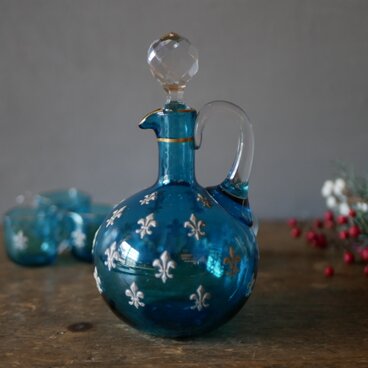 【売約品/ RESERVED】エナメルシリーズ　part.11　カラフェ　フランスアンティーク　アンティークのある暮らし