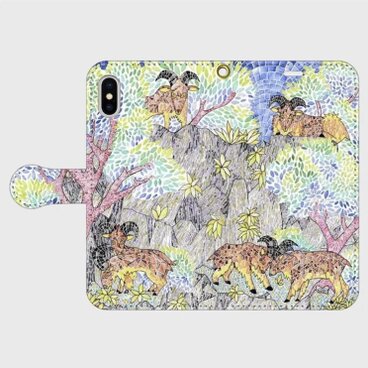 違いを抱いて進む群れ｜バーバリーシープたちの帯ありiPhoneケース