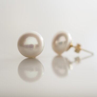 淡水パール＊一粒パールの14kgfピアス