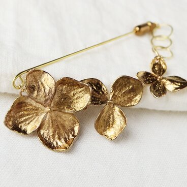 紫陽花のハットピン・ブローチ