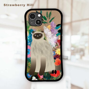 グリップケース iPhoneケース ムンク ✖️ ヒマラヤン  耐衝撃 　ストラップホール