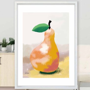 風に吹かれて　フルーツ　送料無料 　イラスト　A4〜A0　ポスター　アートポスター　アート/sei検索新着順　3828