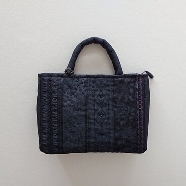 BLACK FRANCE RIBBON MINI STANDARD BAG
