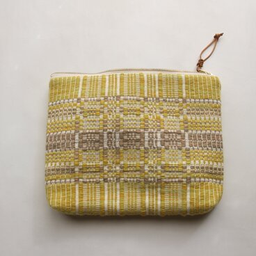 北欧手織りポーチL（イエロー）ダーラドレル