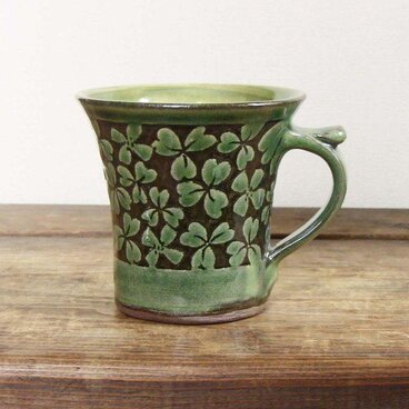 かたばみマグカップ（織部）／オーダー可