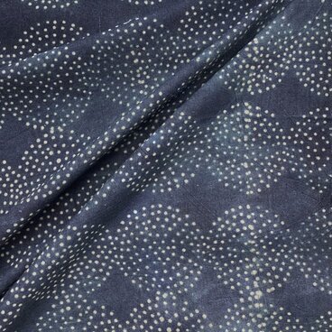 インド ブロックプリント生地 [50cm単位切売] アジュラック ドットサークル SA 水玉 IF0413