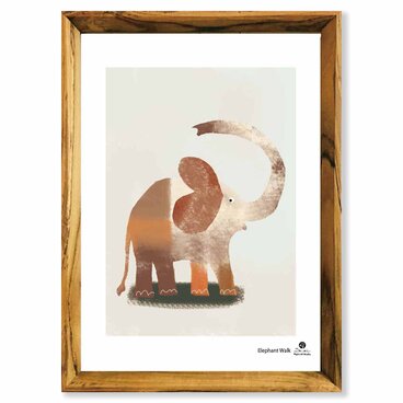 ハートフル　ゾウ　送料無料 　イラスト　A4〜A0　ポスター　アートポスター　アート/sei検索新着順　3851