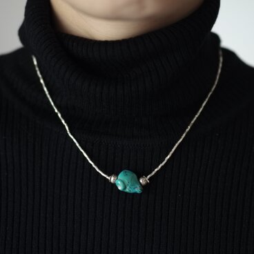 -'Goat' Turquoise- silver necklace