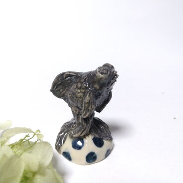 金魚　黒【ちび縁起物】