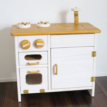 【受注品】「アイランド型おままごとキッチン～ライトオーク塗装～」