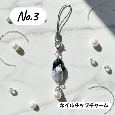 フラワー×パール ネイルチップチャーム｜大人可愛い ハンドメイドチャーム｜一点物・現品販売