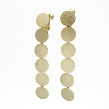 SCA-E21-sgw 【CERCA】ラウンドラインイヤリング（真鍮 ステイタスゴールドW）