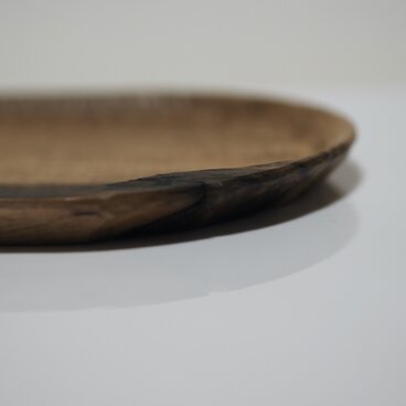 黒柿の楕円盆