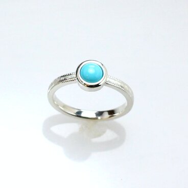 スリーピングビューティーターコイズリング　0.45ct