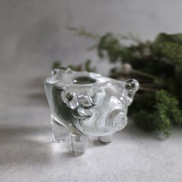 Kosta Boda コスタボダ / キャンドルスタンド ブタ No.6570