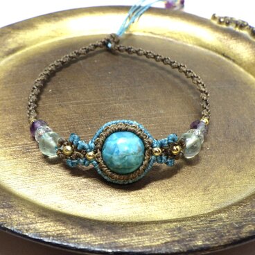 ターコイズの海風ブレスレット
