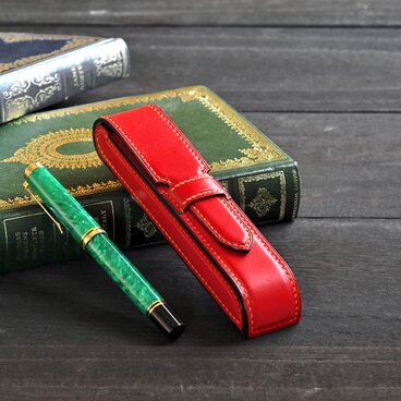 手縫いの一本挿し万年筆ケース