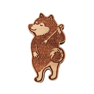 【木ｔｃｈ】クルミの木・ブローチ（ハッピーフォーカー）