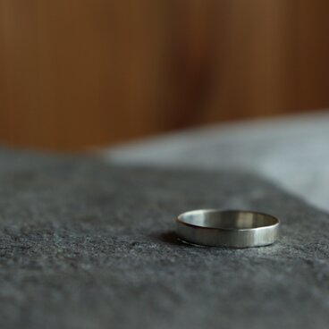 シルバー　フラットリング　マット