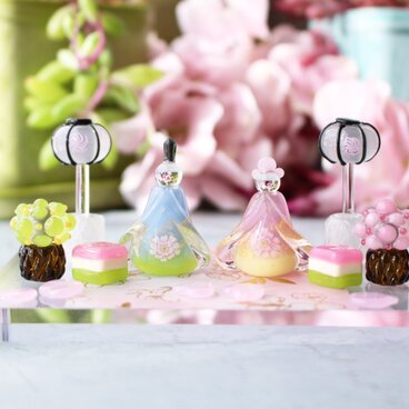 早割セール(～12/30)2026年ひな祭り⭐︎とんぼ玉ひな人形 ガラスのミニチュア雛人形