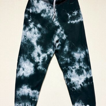 タイダイ スウェットパンツ XLサイズ 黒 ブラック ムラ染め HD25-21