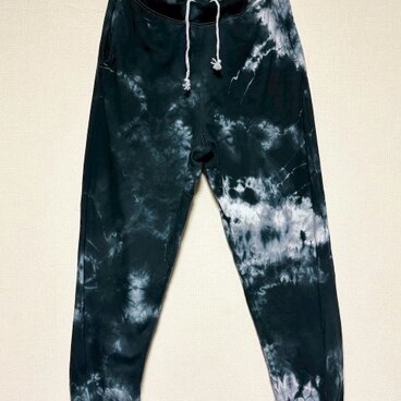 タイダイ スウェットパンツ Lサイズ ブラック×ホワイト HD25-23